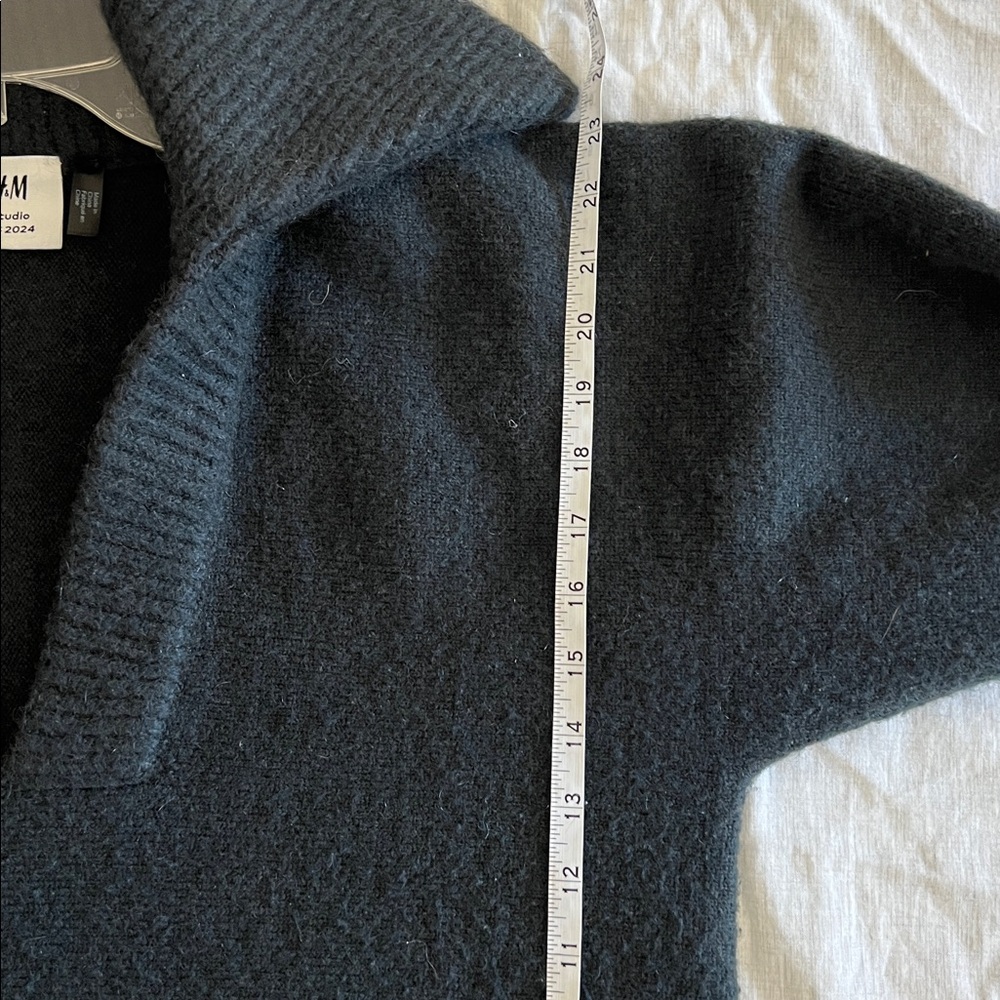 H&M Studio Collection Thick Collared Sweater Wool Blend Oversized Women's Small - Picture 8 of 8